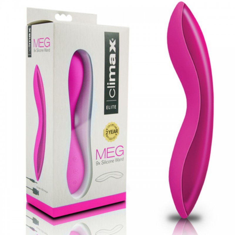 Climax Elite Meg 9x Silicone G-Spot Wand Vibe Pink